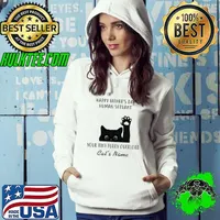 Black Cat Happy Father’s Day Human Servant Your Tiny Furry Overlord Cat’s Name T-shirt