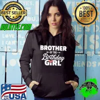 Brother of the birthday daughter girl matching family T Shirt