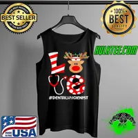 Christmas Nurse Love Dental Hygienist Santa Reindeer Nurse Hat Elf Sweater Shirt Tank Top
