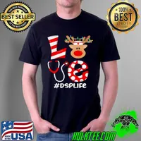 Christmas Nurse Love DSP Life Santa Reindeer Nurse Hat Elf Sweater Shirt Unisex