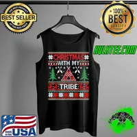 Christmas With My Tribe Family Pajamas Ugly Sweater T-Shirt Tank Top