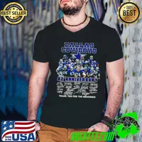 Dallas Cowboys 62th anniversary 1960 2022 signatures thank you for the memories Guys V Neck