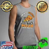 Funny Foodie Food Meme I'm Into Fitness Pizza In My Mouth Premium T-Shirt Tank Top