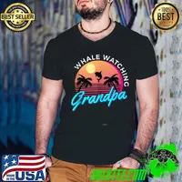 Funny Funny Whale Watching Grandpa Ocean Water Marine Biology Orca Tank Top Guys V Neck