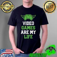 Funny Gamer Video Games Are My Life Boys Teens Gaming Premium T-Shirt Unisex