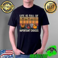 Funny Life Is Full Of Important Choices Guitars Vintage Shirt Unisex
