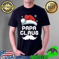 Funny Papa Claus Matching Family Christmas Pajamas Xmas Santa T- Unisex