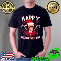 Happy Valentines Day Joe Biden Santa Heart Couple T-Shirt Unisex