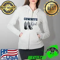 Heels Cowboys Girl Shirt Full Zip Hooded