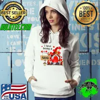 I Love Being A Nana Gnome Funny Nana Heart Valentine's Day Premium T-Shirt Hoodie