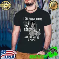 I Only Care About Creepypasta Girl Kawaii Anime Goth Girl Premium T-Shirt