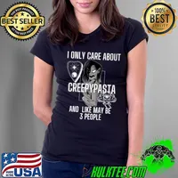 I Only Care About Creepypasta Girl Kawaii Anime Goth Girl Premium T-Shirt Ladies Tee