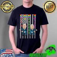 Let's Go Biden tshirt Pro Trump 2024 Flag Anti Joe Biden T- Unisex