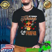 My Favorite Turkeys Call Me Papa Leopard Plaid Turkey Family T Shirt Guys V Neck