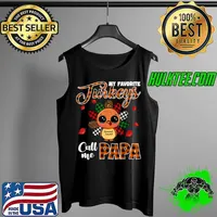 My Favorite Turkeys Call Me Papa Leopard Plaid Turkey Family T Shirt Tank Top