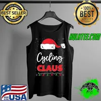 Nice Cycling Santa Claus Christmas Funny Family Matching Costume T-Shirt Tank Top