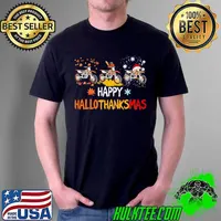 Nice Happy HalloThanksMas Motocross Dirt Bike Thanksgiving Christmas Unisex