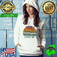 Nice Someone in Washington Loves Me United States Family Travel T-Shirt Hoodie