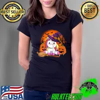 Nice Witchy Unicorn Halloween Girl Women Spooky Witch Unicorn T Shirt Ladies Tee