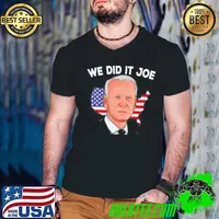 Official American Flag We Did It Joe Biden 2021 President Guys V Neck