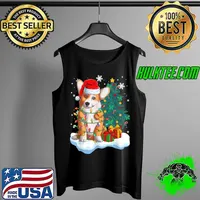 Official Christmas Dog Apparel Christmas Corgi Dog Tee For Men Women T Shirt Tank Top