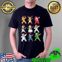 Official Dabbing Santa Elf Friends Christmas for kids boys and girls T Shirt Unisex