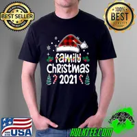 Official Family Christmas 2021 Matching Shirts Squad Santa Elf snow T- Unisex