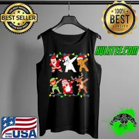 Official Funny christmas dabbing santa elf and friends boys kids dab xmas Tank Top