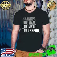 Official Mens Grandpa The Man The Myth The legend Grandfather Grandpa T-Shirt