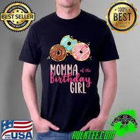 Official Momma of the Birthday Girl Donut Birthday Party Theme Family T- Unisex