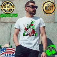 Official St Patrick Gnome Hugs Wisconsin Badgers Football NCAA Shirts Unisex