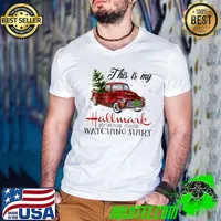 Official This Is My Hallmãrks Movie Watching Christmas T-Shirt Guys V Neck