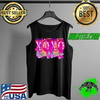 Official Western Cowboy Cowgirl Valentine’s Day XOXO hug kisses Tank Top