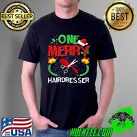 One Merry Hairdresser Hair Stylist Ugly Christmas Sweater Shirt Unisex