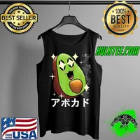 Original Anime Art - Happy Avocado - Japanese Food Aesthetics - Otaku T-Shirt Tank Top