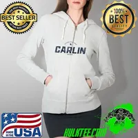 Original Carlin Nevada NV Vintage Athletic Navy Sports Logo T-Shirt Full Zip Hooded