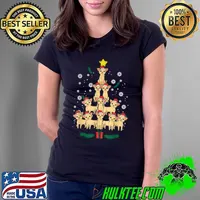 Original Chihuahua Christmas Tree Chiwawa Dog Xmas PJs Pajamas Women T Shirt Ladies Tee