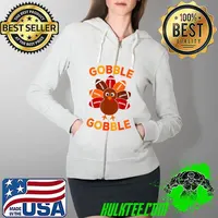 Original Gobble Football Turkey Balls Thanksgiving Boys Kids Toddler T-Shirt Full Zip Hooded