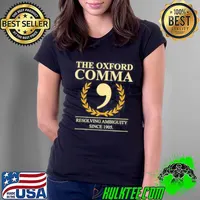 Original Oxford Comma Club Grammar Police Book Enthusiast Dress T-Shirt Ladies Tee