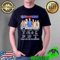 Original The Big Bang Theory 15th Anniversary Signatures Thank You For The Memories Shirt Unisex