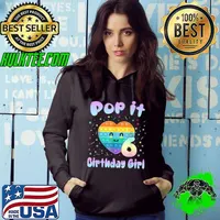 Pop It 6th Year old Birthday Girl Shirt for Pop Party Theme T Shirt