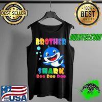 Premium Brother Of The Baby Shark Birthday Brother Shark T-Shirt Tank Top