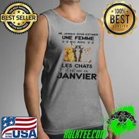 Premium Cats Ne jamais sous estimer une femme qui aime les chats et est nee en janvier Tank Top