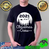 Premium Christmas Crew 2021 T Shirt, Christmas Retro 90s Style T Shirt Unisex