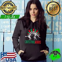 Premium Christmasaurus Cute Christmas Dinosaur Tree Rex Dino Saurus T-Shirt Hoodie