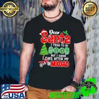 Premium Dear Santa I Tried To Be Good But I Guess I Take After My MX Dad Christmas Guys V Neck
