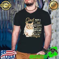 Premium God Made A Cat From The Breath Of The Wind The Beauty Of The Earth And The Soul Of An Angel Guys V Neck