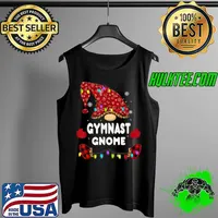 Premium Gymnast Gnome Buffalo Plaid Matching Family Christmas Pajama T-Shirt Tank Top