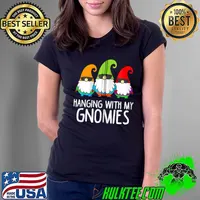 Premium Hanging With My Gnomies Pajama Funny Christmas Gnome T- Ladies Tee