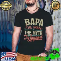 Premium Mens Bapa Man Myth Legend for Men Funny Fathers Day Bapa T-shirt